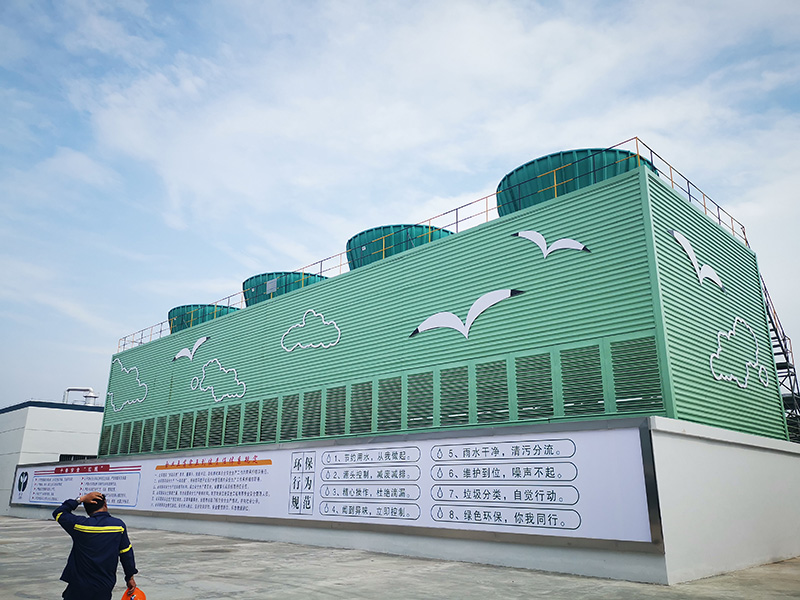 Square fiberglass cooling tower