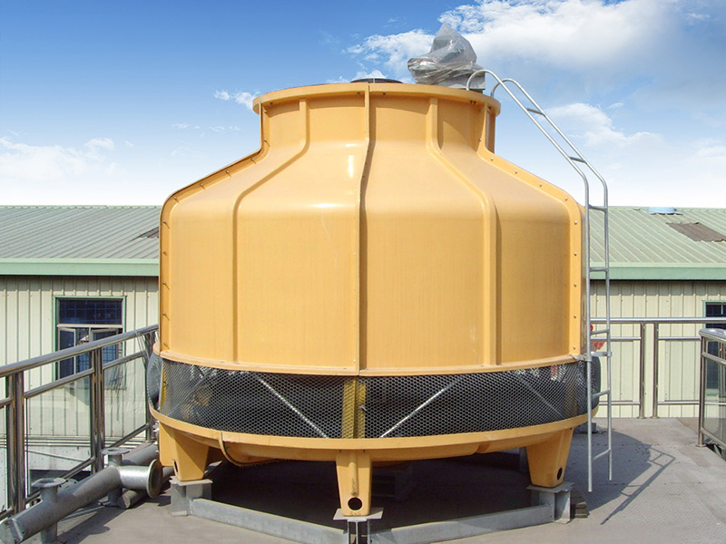 Circular fiberglass cooling tower