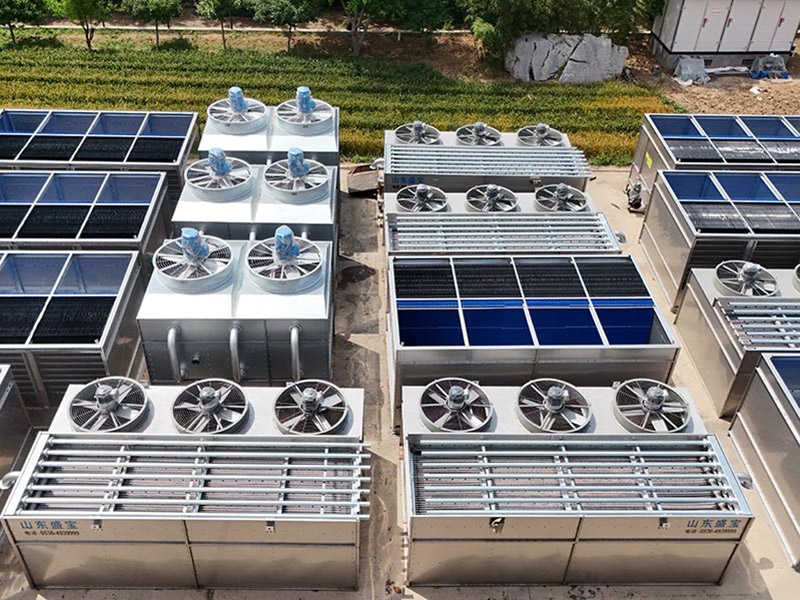 Composite closed cooling tower
