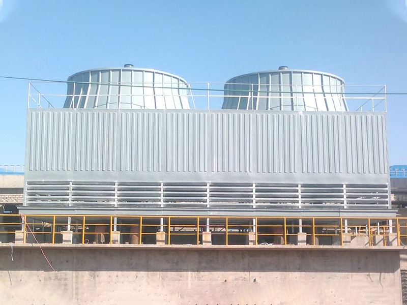 Fiberglass counterflow cooling tower