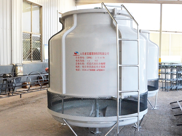 Circular fiberglass cooling tower