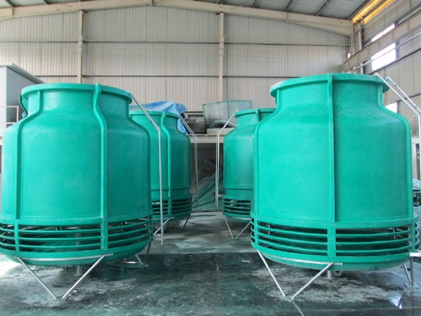 Circular fiberglass cooling tower