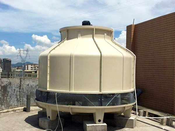 Circular fiberglass cooling tower