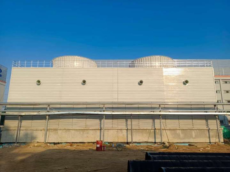 Square cross flow fiberglass cooling tower
