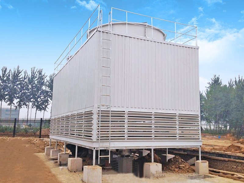 Square cross flow fiberglass cooling tower