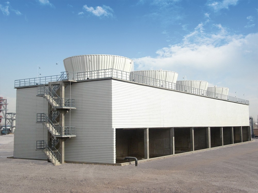 金岭化工gfns4000t×4台玻璃钢冷却塔